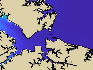VIMS jellyfish map for today, Hampton