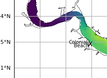 NOAA Potomac River jellyfish map for today, King George County