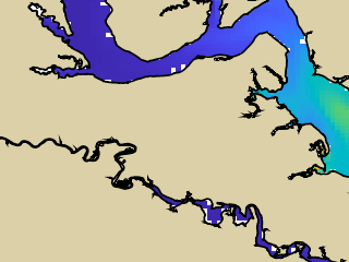 VIMS jellyfish map for today, King George County