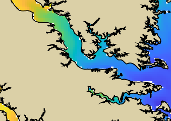 VIMS jellyfish map for today, Middlesex County