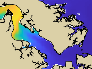 VIMS jellyfish map for today, Newport News