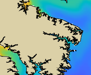 VIMS jellyfish map for today, Northumberland County
