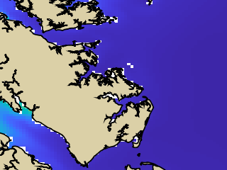 VIMS jellyfish map for today, Poquoson