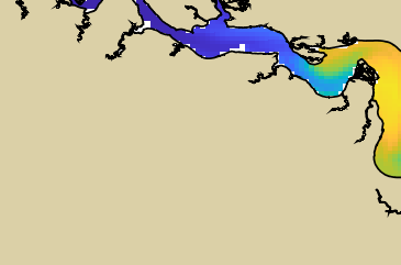VIMS jellyfish map for today, Surry County