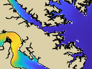 VIMS jellyfish map for today, York County